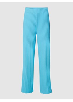 Spodnie materiałowe z efektem prążkowania ze sklepu Peek&Cloppenburg  w kategorii Spodnie damskie - zdjęcie 168086492
