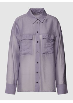 Bluzka z kieszeniami na piersi model ‘SHEER’ ze sklepu Peek&Cloppenburg  w kategorii Koszule damskie - zdjęcie 168086510