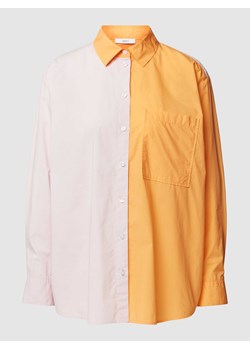 Bluzka koszulowa ze wstawką w kontrastowym kolorze ze sklepu Peek&Cloppenburg  w kategorii Koszule damskie - zdjęcie 168087764