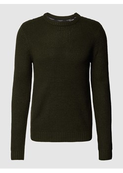 Sweter z dzianiny z okrągłym dekoltem model ‘NICK’ ze sklepu Peek&Cloppenburg  w kategorii Swetry męskie - zdjęcie 168087953