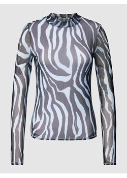 Bluzka z długim rękawem i zwierzęcym nadrukiem model ‘ZEBRA’ ze sklepu Peek&Cloppenburg  w kategorii Bluzki damskie - zdjęcie 168090790