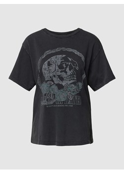 T-shirt z nadrukiem z logo ze sklepu Peek&Cloppenburg  w kategorii Bluzki damskie - zdjęcie 168090861