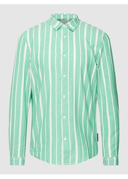 Koszula casualowa o kroju regular fit ze wzorem w paski model ‘striped’ ze sklepu Peek&Cloppenburg  w kategorii Koszule męskie - zdjęcie 168090913