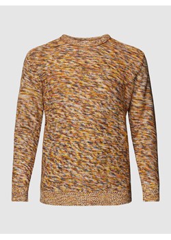 Sweter z dzianiny PLUS SIZE z okrągłym dekoltem model ‘ASH’ ze sklepu Peek&Cloppenburg  w kategorii Swetry męskie - zdjęcie 168091323