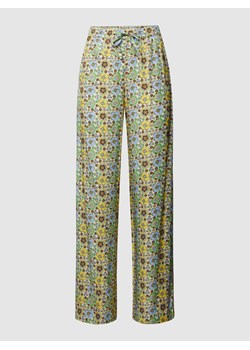 Spodnie z czystej wiskozy z kwiatowym nadrukiem na całej powierzchni ze sklepu Peek&Cloppenburg  w kategorii Spodnie damskie - zdjęcie 168091441