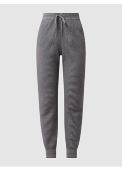 Spodnie z dzianiny z efektowną przędzą ze sklepu Peek&Cloppenburg  w kategorii Spodnie damskie - zdjęcie 168092034