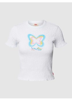 T-shirt z nadrukiem z logo ze sklepu Peek&Cloppenburg  w kategorii Bluzki damskie - zdjęcie 168092151