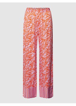 Spodnie z nadrukiem na całej powierzchni ze sklepu Peek&Cloppenburg  w kategorii Spodnie damskie - zdjęcie 168092600