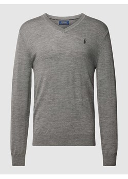 Bluzka z długim rękawem i wyhaftowanym logo ze sklepu Peek&Cloppenburg  w kategorii T-shirty męskie - zdjęcie 168092873