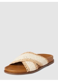 Sandały z paskami z efektem plecionki ze sklepu Peek&Cloppenburg  w kategorii Klapki damskie - zdjęcie 168094772