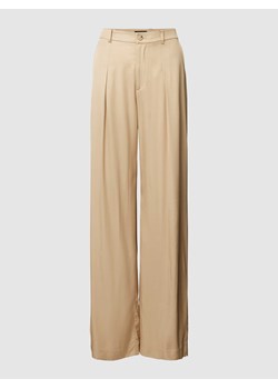Spodnie z przyszytymi zakładkami w pasie model ‘ESTON’ ze sklepu Peek&Cloppenburg  w kategorii Spodnie damskie - zdjęcie 168094961