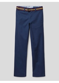 Spodnie materiałowe z paskiem model ‘BEDFORD’ ze sklepu Peek&Cloppenburg  w kategorii Spodnie chłopięce - zdjęcie 168095344