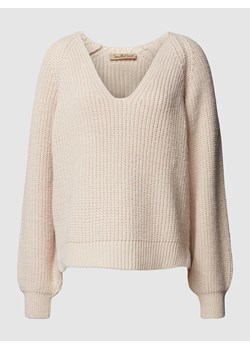 Sweter z dzianiny z wzorem warkocza ze sklepu Peek&Cloppenburg  w kategorii Swetry damskie - zdjęcie 168096374