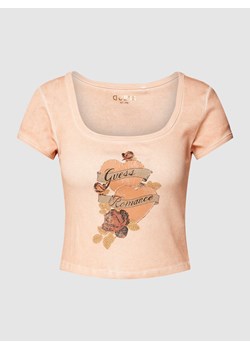 T-shirt z nadrukiem z logo model ‘ROMANCE’ ze sklepu Peek&Cloppenburg  w kategorii Bluzki damskie - zdjęcie 168098344