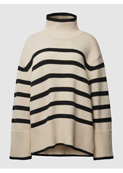 Sweter z dzianiny z golfem model ‘Fanning’ ze sklepu Peek&Cloppenburg  w kategorii Swetry damskie - zdjęcie 168098490