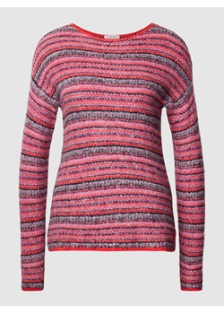 Sweter z dzianiny z okrągłym dekoltem ze sklepu Peek&Cloppenburg  w kategorii Swetry damskie - zdjęcie 168098512