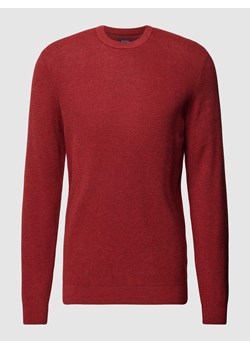 Sweter z dzianiny z prążkowanymi wykończeniami ze sklepu Peek&Cloppenburg  w kategorii Swetry męskie - zdjęcie 168099083