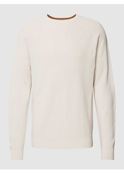 Sweter z dzianiny z prążkowanymi wykończeniami ze sklepu Peek&Cloppenburg  w kategorii Swetry męskie - zdjęcie 168099862