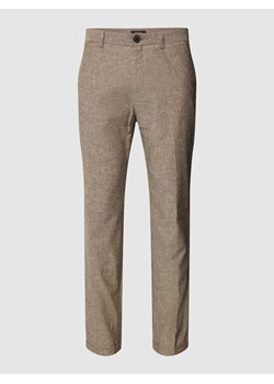 Spodnie materiałowe z efektem melanżu model ‘Liam’ ze sklepu Peek&Cloppenburg  w kategorii Spodnie męskie - zdjęcie 168100291