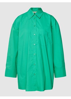 Bluzka koszulowa o kroju oversized z kieszenią na piersi ze sklepu Peek&Cloppenburg  w kategorii Koszule damskie - zdjęcie 168101034