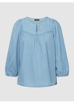 Bluzka jeansowa z wycięciem w kształcie łezki model ‘Lorena’ ze sklepu Peek&Cloppenburg  w kategorii Bluzki damskie - zdjęcie 168101672