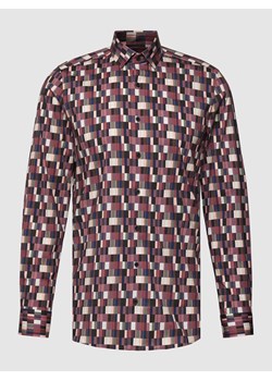 Koszula biznesowa o kroju body fit ze wzorem na całej powierzchni ze sklepu Peek&Cloppenburg  w kategorii Koszule męskie - zdjęcie 168103350