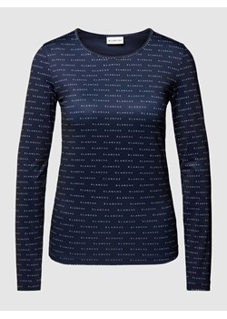 Bluzka z długim rękawem ze wzorem z logo na całej powierzchni ze sklepu Peek&Cloppenburg  w kategorii Bluzki damskie - zdjęcie 168103592