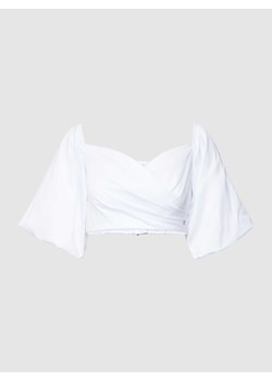Bluzka krótka z detalem z logo ze sklepu Peek&Cloppenburg  w kategorii Bluzki damskie - zdjęcie 168104123