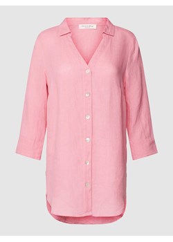 Bluzka lniana z listwą guzikową ze sklepu Peek&Cloppenburg  w kategorii Koszule damskie - zdjęcie 168104521