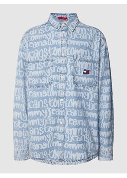Kurtka jeansowa ze wzorem z logo ze sklepu Peek&Cloppenburg  w kategorii Koszule męskie - zdjęcie 168104773
