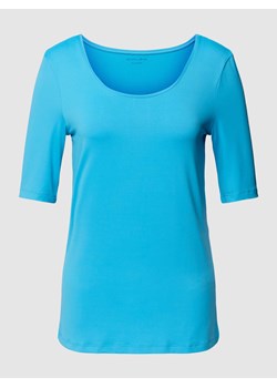 T-shirt z prążkowanym okrągłym dekoltem ze sklepu Peek&Cloppenburg  w kategorii Bluzki damskie - zdjęcie 168104812