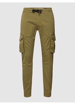 Spodnie cargo z detalami z logo model ‘Twill’ ze sklepu Peek&Cloppenburg  w kategorii Spodnie męskie - zdjęcie 168105402