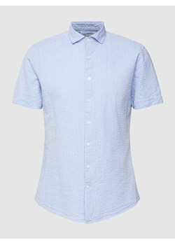 Koszula casualowa o kroju slim fit z wzorem w paski ze sklepu Peek&Cloppenburg  w kategorii Koszule męskie - zdjęcie 168106344