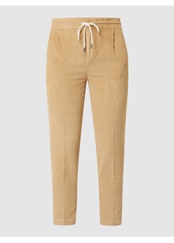 Spodnie z zakładkami w pasie ze sztruksu model ‘Level’ ze sklepu Peek&Cloppenburg  w kategorii Spodnie damskie - zdjęcie 168107231
