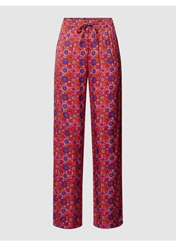 Spodnie z czystej wiskozy z kwiatowym nadrukiem na całej powierzchni ze sklepu Peek&Cloppenburg  w kategorii Spodnie damskie - zdjęcie 168110394