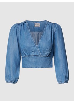 Bluzka jeansowa krótka z lyocellu ze sklepu Peek&Cloppenburg  w kategorii Bluzki damskie - zdjęcie 168110564