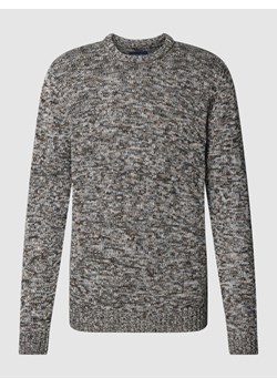 Sweter z dzianiny z prążkowanymi wykończeniami ze sklepu Peek&Cloppenburg  w kategorii Swetry męskie - zdjęcie 168110792