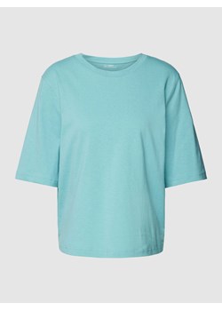T-shirt z prążkowanym okrągłym dekoltem ze sklepu Peek&Cloppenburg  w kategorii Bluzki damskie - zdjęcie 168110953