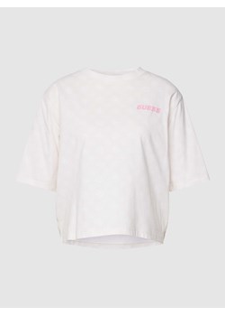 T-shirt krótki z nadrukiem z logo na całej powierzchni model ‘ALETHA’ ze sklepu Peek&Cloppenburg  w kategorii Bluzki damskie - zdjęcie 168111181