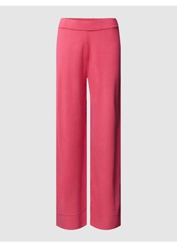 Spodnie materiałowe z imitacji dzianiny model ‘STRAIGHT CUT PANTS’ ze sklepu Peek&Cloppenburg  w kategorii Spodnie damskie - zdjęcie 168112030