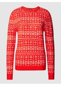 Sweter z dzianiny we wzory na całej powierzchni ze sklepu Peek&Cloppenburg  w kategorii Swetry damskie - zdjęcie 168112362