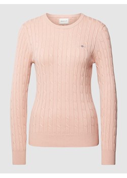 Sweter z dzianiny z wzorem warkocza ze sklepu Peek&Cloppenburg  w kategorii Swetry damskie - zdjęcie 168112612