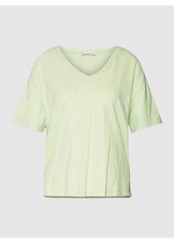 T-shirt z czystej bawełny w jednolitym kolorze ze sklepu Peek&Cloppenburg  w kategorii Bluzki damskie - zdjęcie 168113091