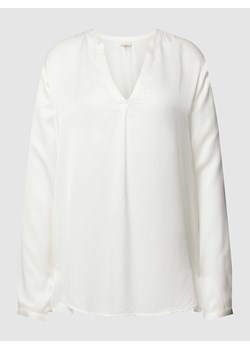 Bluzka z wiskozy z kołnierzem z lamówką model ‘PLEAT’ ze sklepu Peek&Cloppenburg  w kategorii Bluzki damskie - zdjęcie 168113152