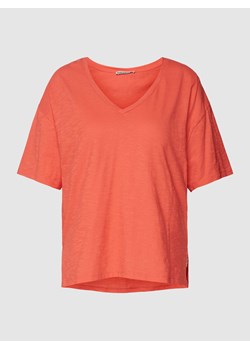 T-shirt z czystej bawełny w jednolitym kolorze ze sklepu Peek&Cloppenburg  w kategorii Bluzki damskie - zdjęcie 168113813