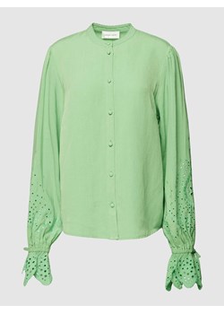 Bluzka z dodatkiem wiskozy i haftem angielskim model ‘Clarissa’ ze sklepu Peek&Cloppenburg  w kategorii Bluzki damskie - zdjęcie 168114024