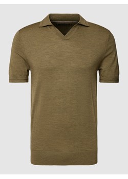 Koszulka polo z prążkowanymi wykończeniami model ‘MERINO’ ze sklepu Peek&Cloppenburg  w kategorii T-shirty męskie - zdjęcie 168114272