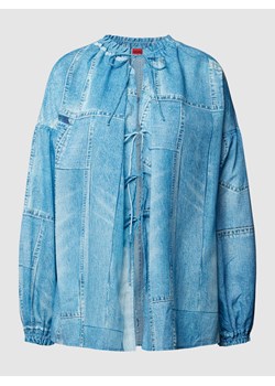 Bluzka jeansowa z bufiastymi rękawami model ‘Emmaline’ ze sklepu Peek&Cloppenburg  w kategorii Bluzki damskie - zdjęcie 168114511