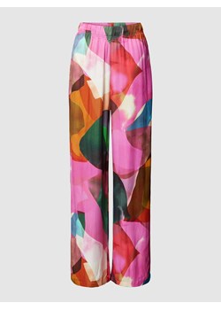 Spodnie z wiskozy ze wzorem na całej powierzchni ze sklepu Peek&Cloppenburg  w kategorii Spodnie damskie - zdjęcie 168114744