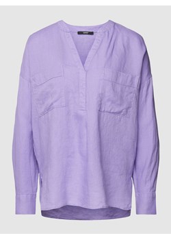 Bluzka z lnu z kieszeniami na piersi ze sklepu Peek&Cloppenburg  w kategorii Bluzki damskie - zdjęcie 168116220
